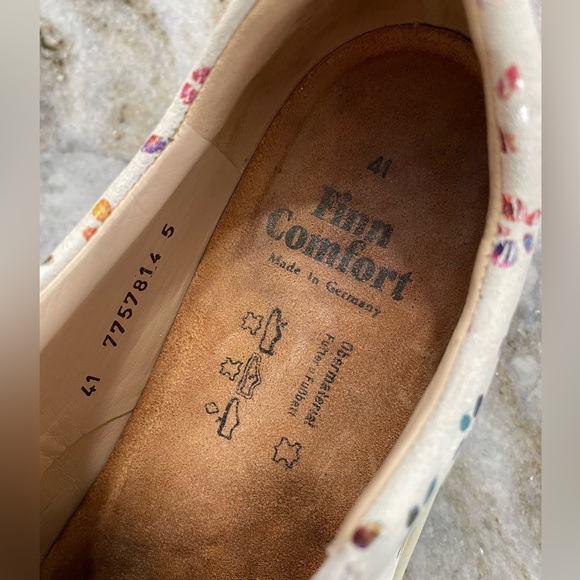 Finn Comfort Altea Sneakers Suede Leather Floral Made in Germany size 41 - Picture 4 of 12